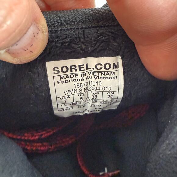 Sorel Explorer Winter Boots Womens 7 Black Lace-Up Ankle Waterproof Casual - Picture 10 of 10